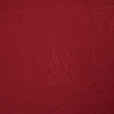 Crêpe viscose Lily brodé feuillage brique