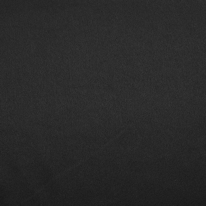 Black satin polyester crepe