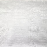 Satin polyester effet reptile blanc