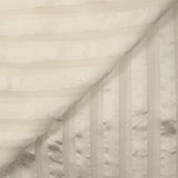Crinkle silk chiffon with satin bands 23mm ivory