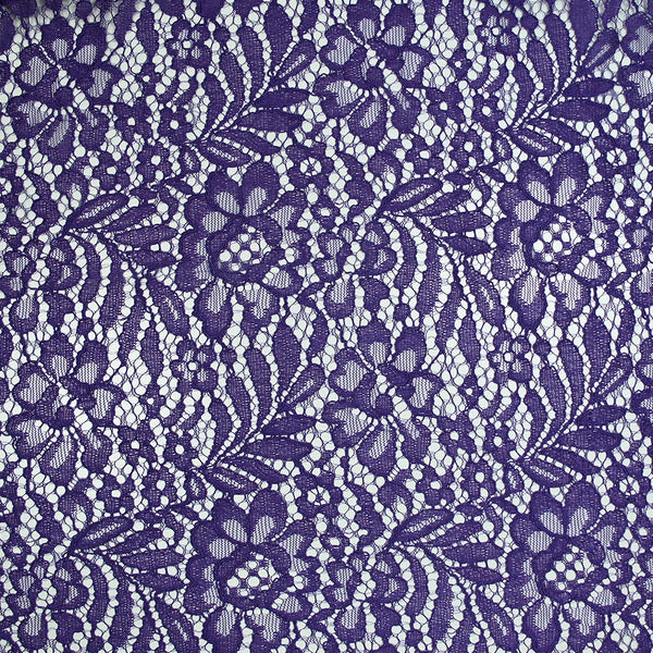 Dentelle festonnée polyester Ninon violet