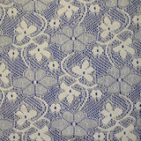 Dentelle polyester effet tricot Lola fond écru