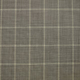 Tissu tailleur 100% laine à carreaux taupe et écru