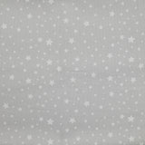 Piqué de coton imprimé étoiles fond gris