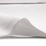 White tubular ribbed cuffs per meter