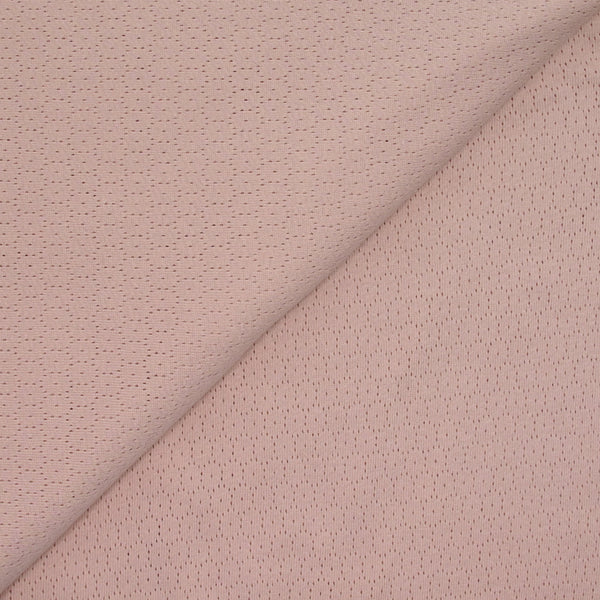 Jersey de coton ajouré rose chair