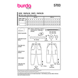 Burda boss n ° 5703: pants