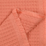 Cotton 100% Marsala honeycomb