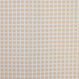 Piqué de coton imprimé carré beige