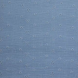 Double gaze brodée ajourée Lolita bleu