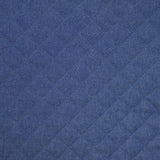 Chambray matelassé uni bleu