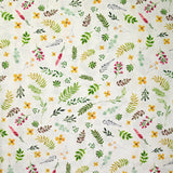 Coton imprimé herboriste fond blanc