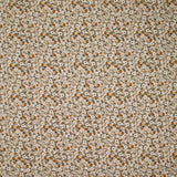 Coton imprimé s'épanouir beige, marron et blanc