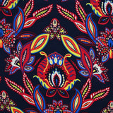 Jersey de viscose imprimé valhalla fond bleu marine