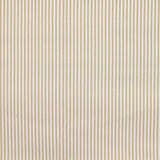 Piqué de coton imprimé rayé beige fond blanc