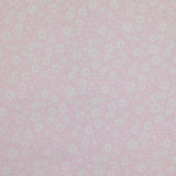 Piqué de coton imprimé fleurs printanière fond rose clair
