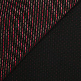 Jean's jacquard polyviscose rayé rouge et doré fond noir