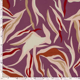 Fondo morado de llamas impresas en camiseta viscosa