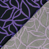 Otomano viscosa panqueque estampado espagueti de fondo negro púrpura