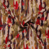 Otomano Viscose Pancake impreso Red Red Puddle Back Puddle