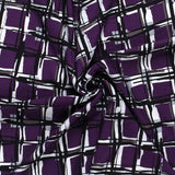 Viscose Crêpe Print Tales Violet background