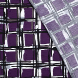 Viscose Crêpe Print Tales Violet background