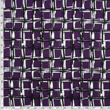 Viscose Crêpe Print Tales Violet background