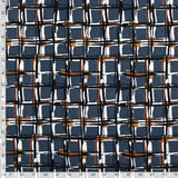 Blue background tile viscose crêpe