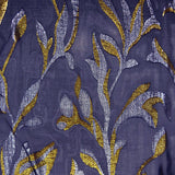 Seda Mousseline Lys Jacquard Tissées Gold and Silver