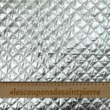 Matelassé polyester argent