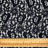 Dentelle polyester pétale fond marine