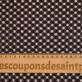 Dentelle polyester pois Martha marron chocolat