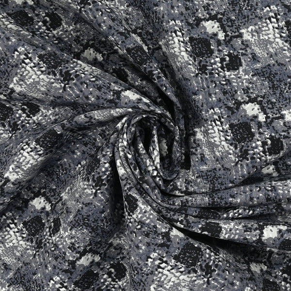 Bengaline polyester imprimée météores gris
