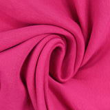 Tissu sweat minkee épais fuchsia