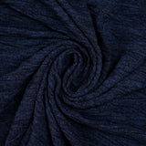 Maille polyester gaufrée et chinée bleu marine et noir