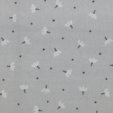 Cotton dive printed dandelion gray background
