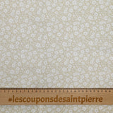 Cotton print printed flower flowers beige background