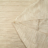 Ivory crinkle effect striped and satin polyester