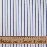 Algodón rayado Lola Blue White Fondo