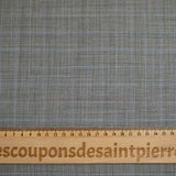Tissu tailleur 100% laine prince-de-galles noir, bleu fond blanc cassé