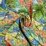 Beautiful summer printed polycoton at the beach