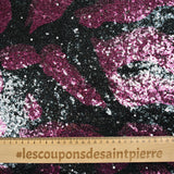 Tulle Sequin Leny Fucsia y fondo negro azul