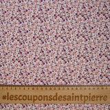 Coton imprimé s'épanouir violet, rose et blanc