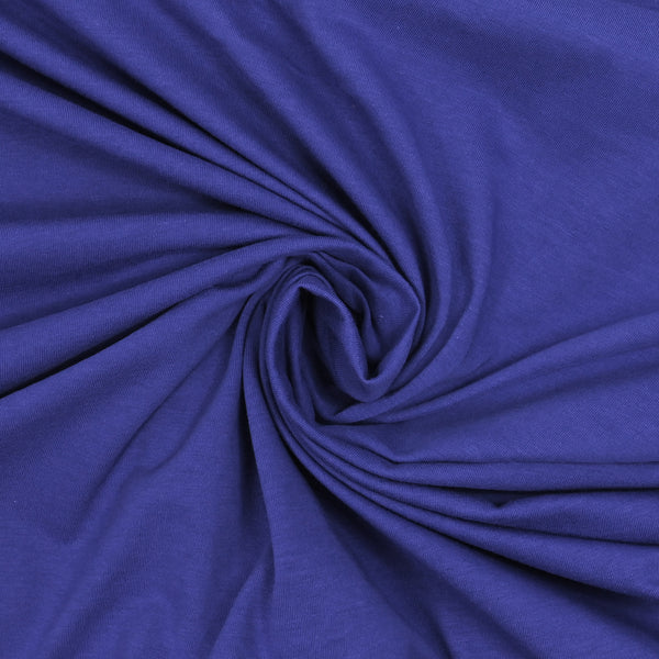 Jersey de coton flammé bleu navy