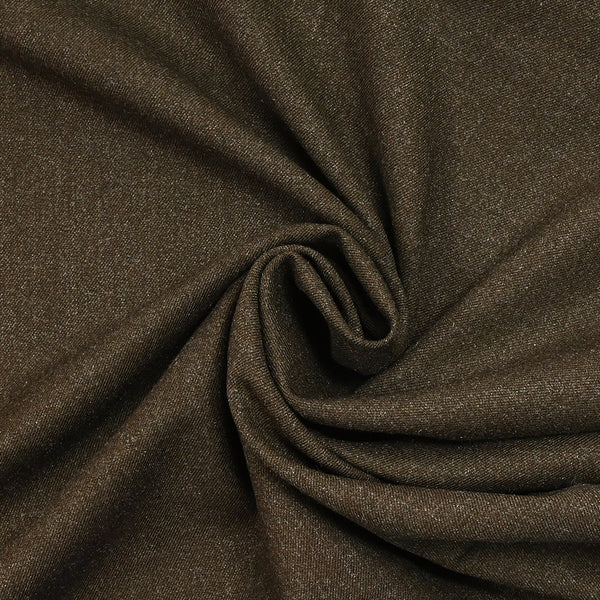 Sergé de polyester effet gratté marron
