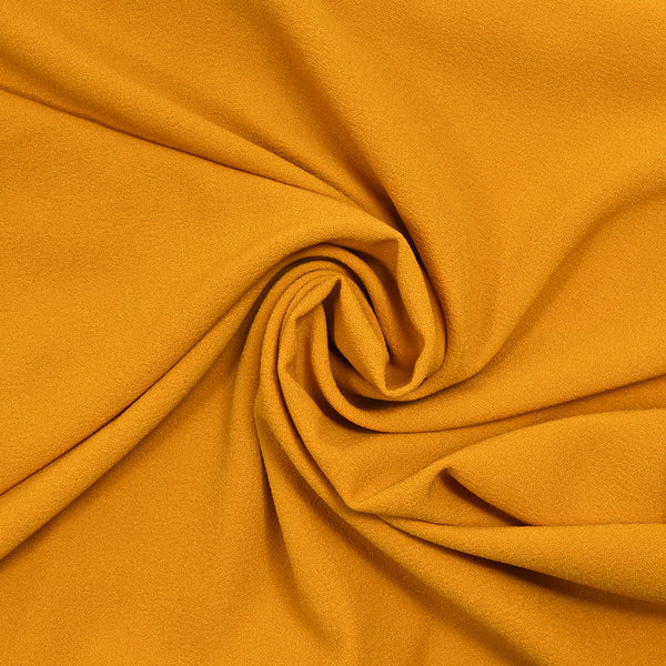 Crêpe de polyester moutarde