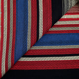 Tweed fantaisie en coton rouge et bleu