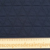 Matelassé jersey triangle navy blue background