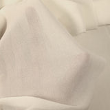 Crepé georgette de seda a rayas tono sobre tono blanco roto