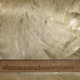 Fino jacquard de poliéster metalizado dorado